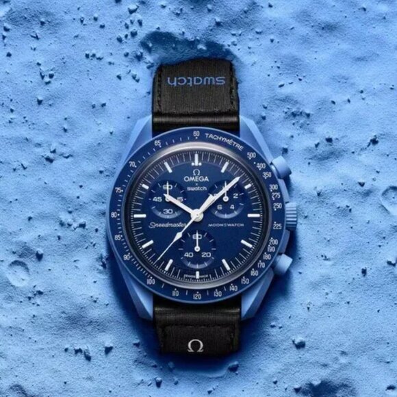 Swatch Other - Swatch x Omega Moonswatch Mission Neptune - Ocean Blue Bioceramic